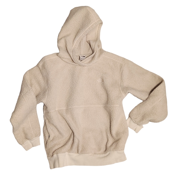 The North Face Tops - The North Face Bleached Sand Sherpa Hoodie - Soft Gorpcore Teddy Pullover Sz S